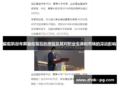 解密凯恩年薪偏低背后的原因及其对职业生涯和市场的深远影响